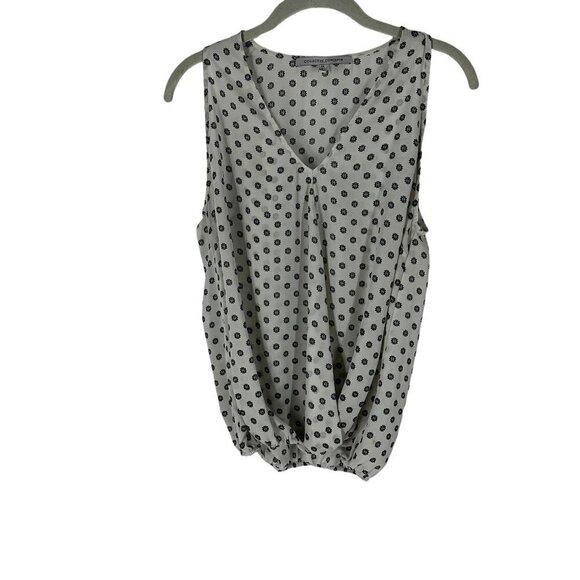 Collective Concepts Stitch Fix V-Neck Sleeveless Draped Blouse Top Size M - Picture 1 of 12